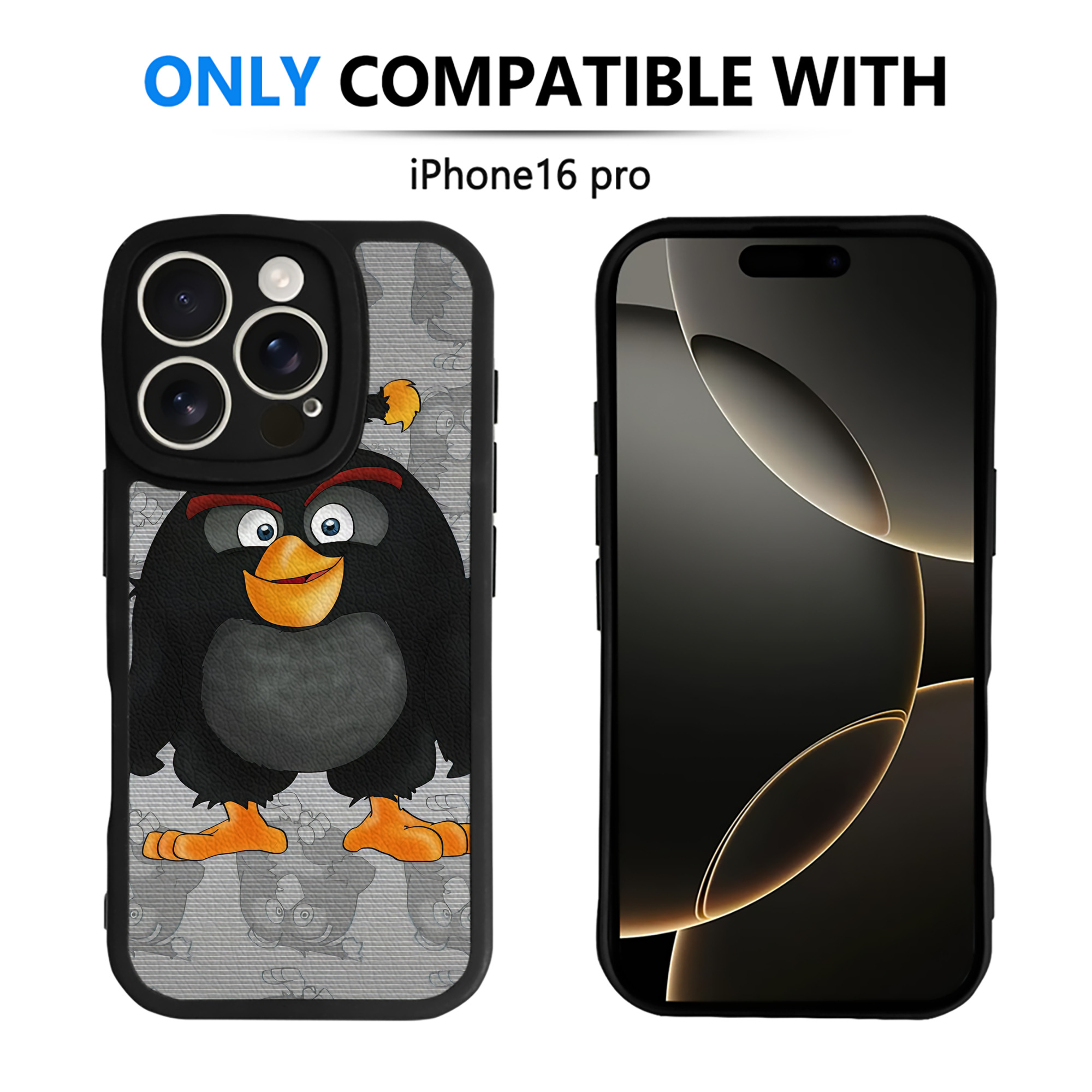 （画像用） Angry Birds アングリーバード 【iPhone 16シリーズ対応】シリコンスマホケース（レザー調） 材質：シリコン